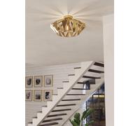 Luminaire Plafonnier Carlton,Spot De Plafond Au Design Rétro,Lampe De Plafond Vintage Pour Salon Et Couloir,Métal Doré,Douille E27