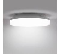 Luminaire Plafonnier LED 15W 22CM, Plafonnier Salle de Bain IP54, Lumiere Plafonnier Rond LED 10%~100% Dimmable, Lumière Blanche Froide 5000K, Eclairage LED Plafonnier Interieur Salon Chambre Cuisine