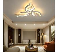 Luminaire Plafonnier LED Dimmable avec Télécommande Lustre Chambre Salon Lampe Moderne Forme de fleur Design Plafond Suspension Lumière Acrylique Blanc Plafonier pour Cuisine Salle a Manger Bureau