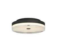 Luminaire Plafonnier LED Salon Noir Blanc Métal Ø30 Cm 858 Lm Plafonnier Rond