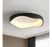 Luminaire Plafonnier Moderne,Minimaliste Plafonnier Led Salon,Noir 52CM 3000K-6500K Protection Des Yeux, éClairage De Plafond Pour La Salle De Buanderie De Chambre à Coucher Couloir,Dimmable