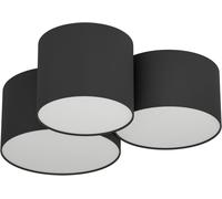 Luminaire Plafonnier Pastore 2 À 3 Flammes,Lustre En Tissu Noir Et Blanc,Lampe De Plafond Pour Salon,Chambre À Coucher Ou Couloir,Douille E27