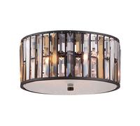 Luminaire Plafonnier Premium PRISM En Argent Ø42Cm 3-Flmg Style Louis XVI Salon