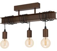 Luminaire Plafonnier Townshend 4 À 3 Flammes,Lampe De Plafond Au Design Vintage Et Industriel En Métal Brun Antique Pour Salon,Chambre À Coucher Et Couloir,Douille E27