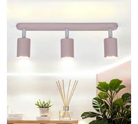 Luminaire Pour Chambre D'Enfant Plafonnier 52 Cm Long Métal 3-Flammes GU10 Rose