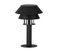 Luminaire pour socle extérieur CHIAPPERA IP65 E27 1X40W en acier noir et blanc D220mm