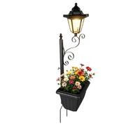 Luminaire solaire pour pot de fleurs, design à deux usages, décoration de jardin, piquet stable, pour patio, porche, , pelouse, jardin, mur extérieur, sol, sol