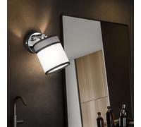 Luminaire Sportif Applique Murale Couloir Spot Pivotant Chrome Gris Blanc Tissu