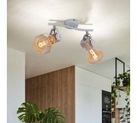 Luminaire Sportif Lampe Spot Plafonnier 2 à Flammes Optique Bois Campagne Mobile