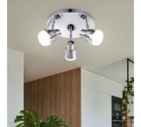 Luminaire Sportif Plafonnier 3 à Flammes Spots Souple Blanc Chaud LED 24cm