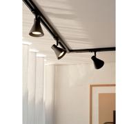 Nordlux Système de rail Eik 230 V – kit complet 3 projecteurs GU10 noir 2510399903