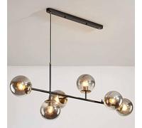 Luminaire suspendu de plafond moderne à 6 lumières, globes en verre du milieu du siècle, lustres à hauteur réglable, luminaires de plafond suspendus en métal pour îlot de cuisine, salon, salle à mang