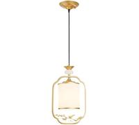 Luminaire Suspendu en Fer forgé et Verre, Cadre en métal, Lampe d'allée Chinoise, Lampe de Plafond Suspendue pour Balcon, Porche, Lampe de Plafond LED à tête Unique, Lampes suspendues