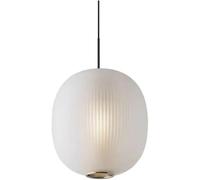 Luminaire suspendu en forme de boule ronde en verre de 9,1 pouces, support de lampe en métal, aspect rayé mat, lustre d'intérieur creux en bas,style minimaliste