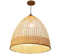 Luminaire suspendu en rotin de ferme, luminaire suspendu en bambou tissé à la main, style bohème vintage, éclairage suspendu moderne rétro en rotin en osier pour îlot de cuisine, chambre à coucher