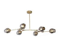 Luminaire Suspendu en Verre à Branches, Douille E27, Style moléculaire, pour Salon ou Chambre, Suspension réglable.