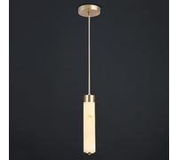 Luminaire suspendu en verre de marbre blanc en laiton 2 longs chevet suspendu plafonnier cylindre tube lustre linéaire pierre naturelle albâtre éclairage pour cuisine îlot chambre salle à manger bar