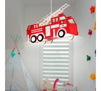 Service d'incendie voiture suspendue lumière rouge pendule lampe enfants salle de jeux éclairage Globo 15726