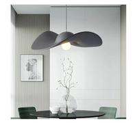 Luminaire Suspendu LED Nordic Light Luxury Creative Hat, Design Italien Minimaliste, pour Salon, Chambre ou Salle à Manger (Gris D40 x 18 cm, 3 Couleurs interchangeables)