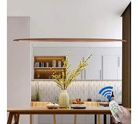 Luminaire Suspendu Moderne LED Noyer Noir Suspension En Bois Salon Pendentif Lampe Simplicity Extreme Lustre 3000K-6000K Réglable En Hauteur Droplights Restaurant Hall Pendentif Éclairage