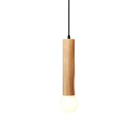 Luminaire suspendu moderne simple E27 Bois massif Plafond Suspension Chambre Luminaires suspendus Chandelier Suspension de plafond pour Salon Salle à manger Cage d'escalier (1-Light-31cm)