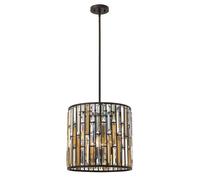 Luminaire Suspendu Plafonnier Lampe Cristaux Acier Bernsteinperle Bronze
