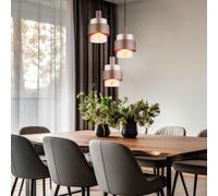 Luminaire Suspendu Plafonnier Lampe Salle à Manger Verre Ambre 3-Flammig