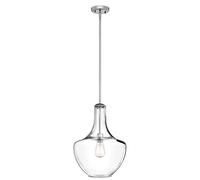 Luminaire Suspendu Plafonnier Suspensions Acier Chrome Verre D 35cm