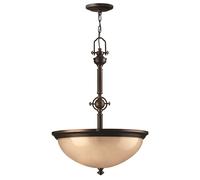 Luminaire Suspendu Plafonnier Suspensions Acier Verre Bronze D 53,3cm