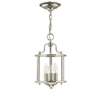 Luminaire Suspendu Plafonnier Suspensions Acier Verre Nickel D 20 CM