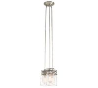 Luminaire Suspendu Plafonnier Suspensions Acier Verre Nickel D 21,6cm