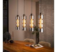 Luminaire suspension design en verre chromé LINOA