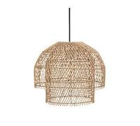 Atmosphera Suspension Kery – design rotin et métal 38 cm Beige