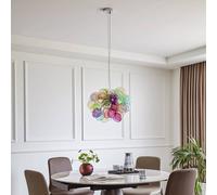 Luminaire suspension en verre Diborah Lucande, dimmable, multicolore, Salon / Salle à manger, Verre, Design, Suspension en verre