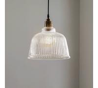 Luminaire suspension en verre Leana Euluna, dimmable, transparent, Salon / Salle à manger, Verre, Suspension en verre