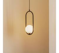 Luminaire suspension en verre Samba Jupiter, dimmable, noir, Salon / Salle à manger, Verre, Moderne, Suspension en verre
