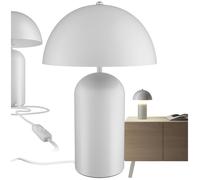 Luminaire - TECTAKE - Lampe rétro ALTEA en acier au design champignon années 70, lumière indirecte, 40 W, Ø 25 x 37 cm - Blanc