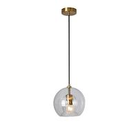 Luminaire Verre Globe Pendentif Lumière Vintage Industriel Suspension Lampe Créative Sphérique Réglable Cuisine Îlot Suspension Lumières Restaurant Couloir Bar Plafonnier Luminaire ( Size : 25cm/9.81i