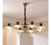 Luminaire vintage français rétro médiéval à 8 têtes, décoration rustique, éclairage historique classique pour la maison, éclairage intérieur de style vintage