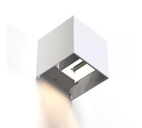 Luminaire WLAN, carré, 10 cm, IP44 pour intérieur et extér., blc