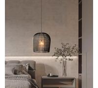 Luminaires de Cuisine Noire décorée pendante île Room en Bambou tissé Lustre Grand Panier Suspendu plafonnier mi-siècle Pendentif Gothique Moderne pour Chambre à Coucher , pendante (da