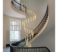 Luminaires De Cuisine Plafond Dimmable LED Moderne Or Pendentif Mini Larme Cristal Suspension pour îlot De Cuisine Chambre Couloir Entrée, 36-Light