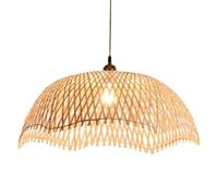 Luminaires de Cuisine, plafonnier LED à intensité Variable, Suspension Moderne en Bambou tissé, plafonnier Pastoral en Bambou, Lustre décoratif créat