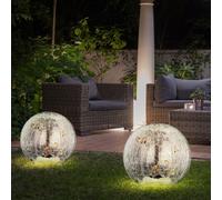 Luminaires de Jardin Boule Solaire Extérieure LED Bruchoptik Verre Lampe Balcon
