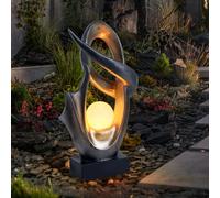 Luminaires de Jardin Lampe Solaire Extérieure Éclaboussures Boule Verre Argent