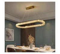 Luminaires de Plafond, Lustre de Salon, Suspension Ovale Moderne pour Salle à Manger, Lampe Suspendue de Luxe en Cristaux K9, luminaire décoratif en Acier INOX