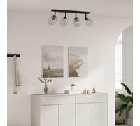 Luminaires de plafond vidaXL avec abat-jour en verre réglable Anthracite E27