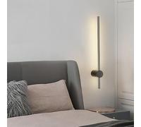 Luminaires de salle de bain noirs 350 ° rotatif or vanité lumières for salle de bain LED moderne applique murale brossé salle de bain applique sur miroir ( Color : Warm white , Size : 1pcs black 100cm
