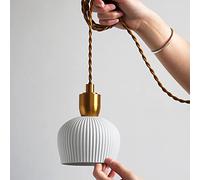 Luminaires décoratifs en céramique vintage pour table à manger Éclairage suspendu en laiton pour lampe d'îlot de cuisine Hauteur réglable Lampes suspendues pour lampe de chevet Lumière d'évier