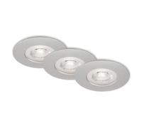 Luminaires encastrés LED lot de 3 plafonniers de 5 W 3000K IP44 Ø9 cm chrome ...